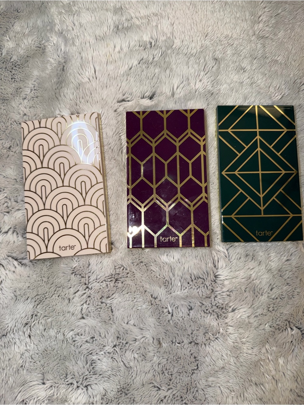 tarte Trio of Cream, Purple & Green Geometric Palettes